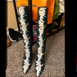 GIANNI BINI KELBIE SNAKESKIN SIZE 8.5